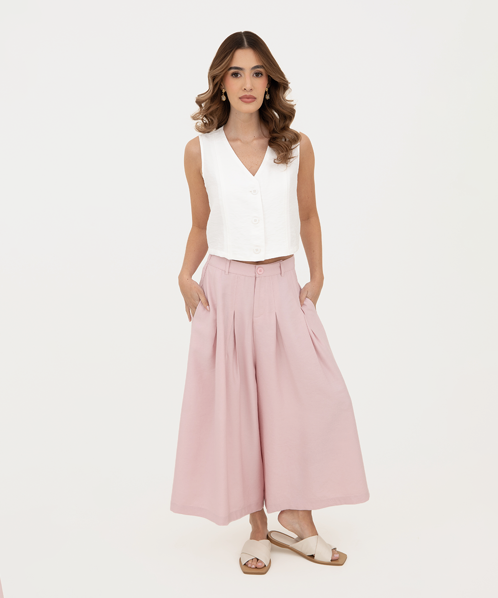 Falda pantalón Rosado Pastel