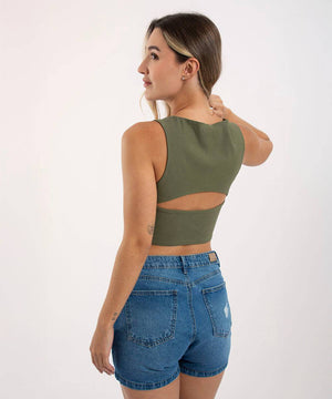 Short Tiro Medio Azul Profundo Shorts Para Mujer | Ticket Store Colombia 3