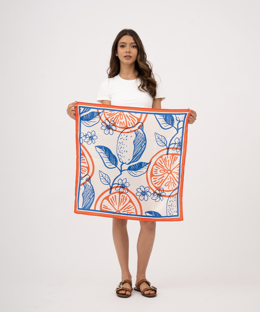 Pañuelo estampado Bahía Serena ROJO