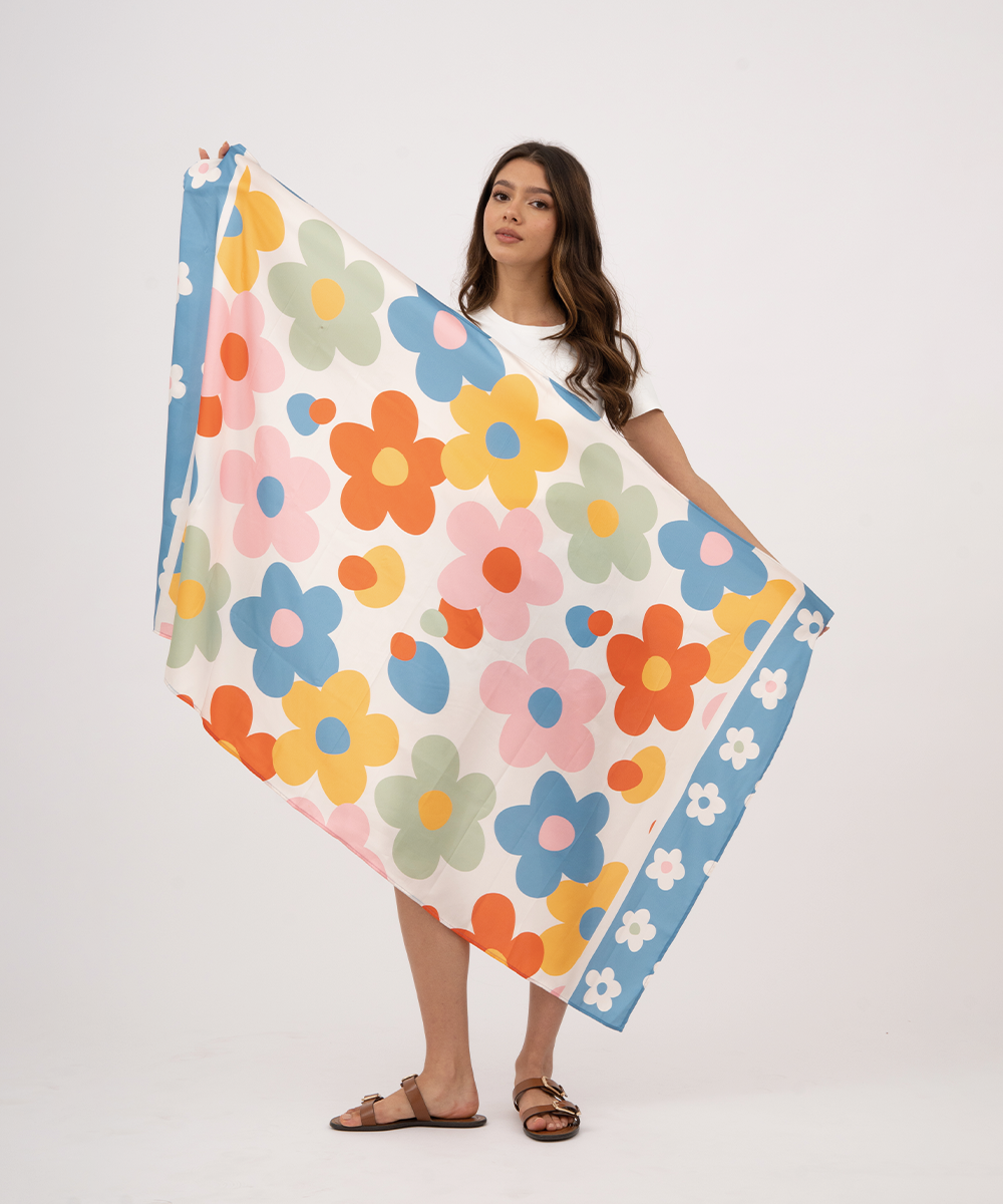 Pareo estampado Sol de Barú AZUL