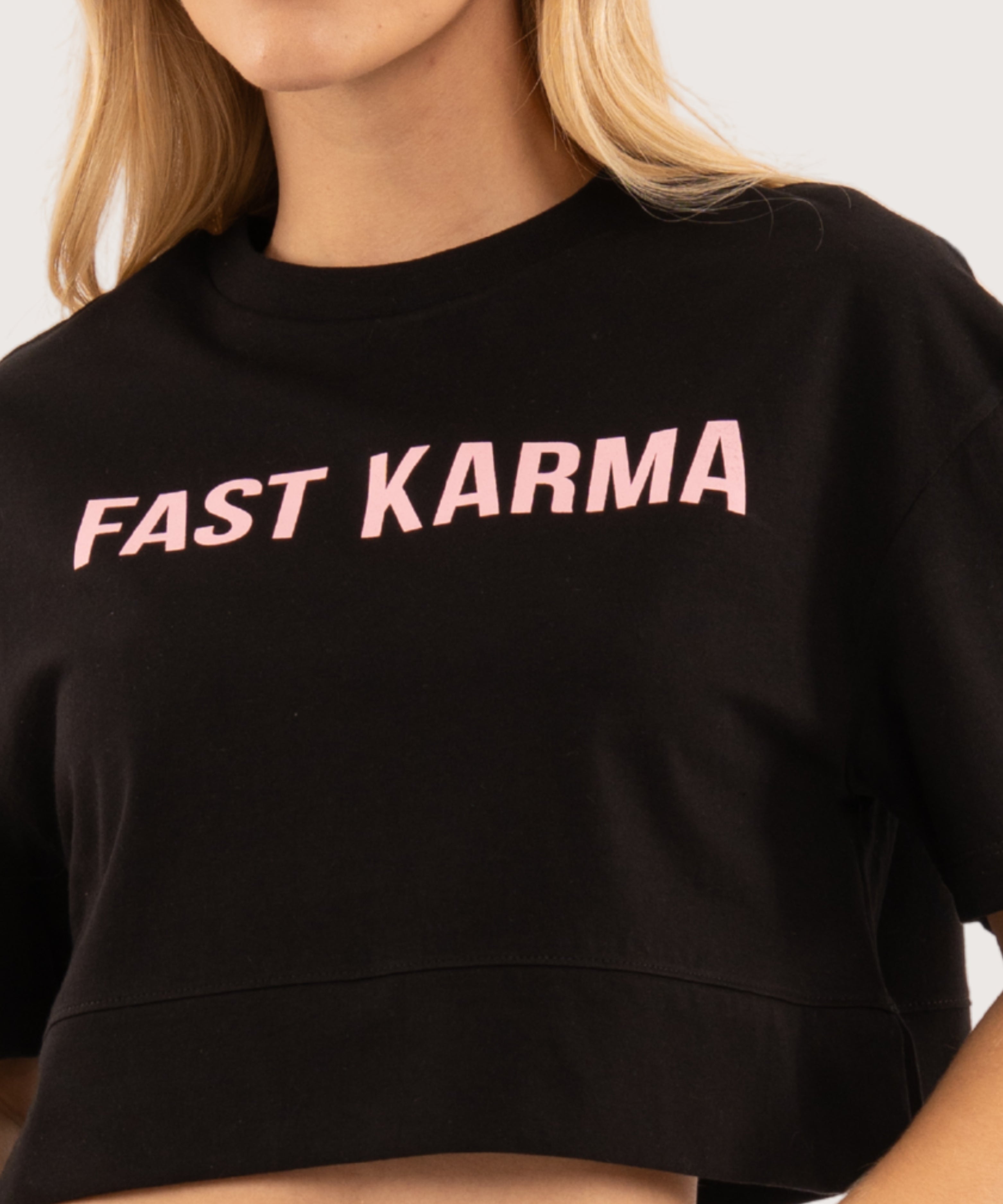 Camiseta oversize crop NEGRO