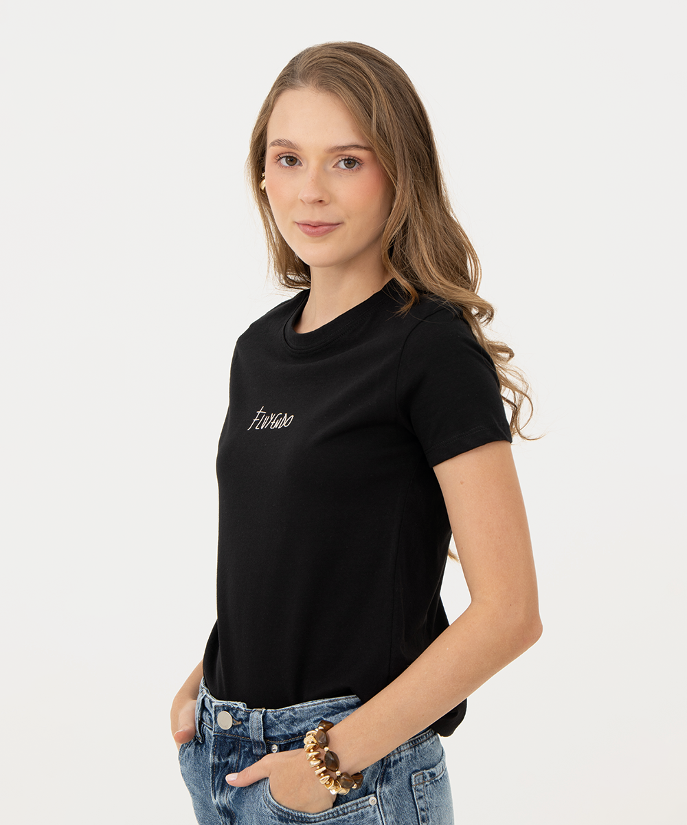 Mini t shirt basic NEGRO