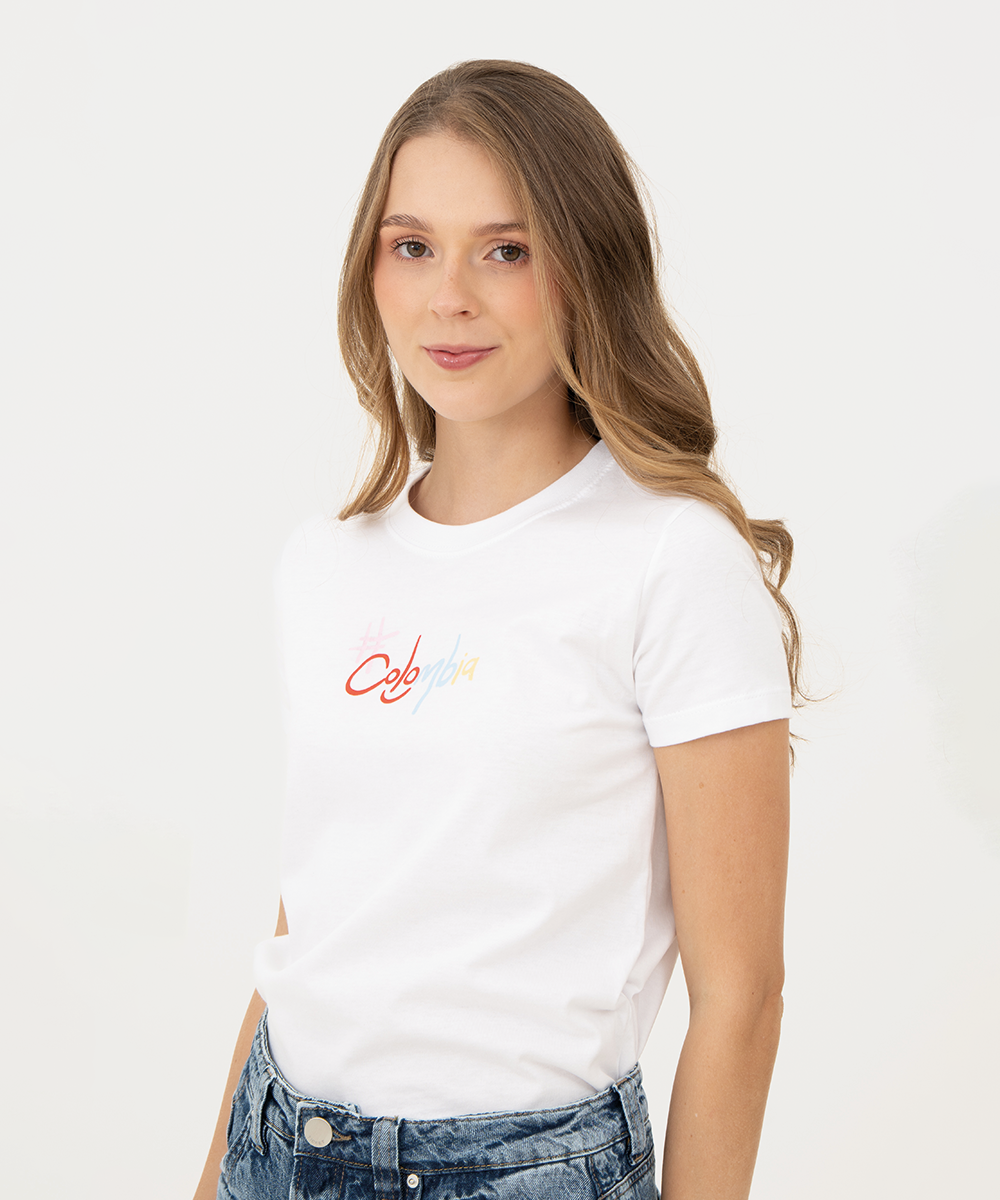 Mini t shirt basic Blanco