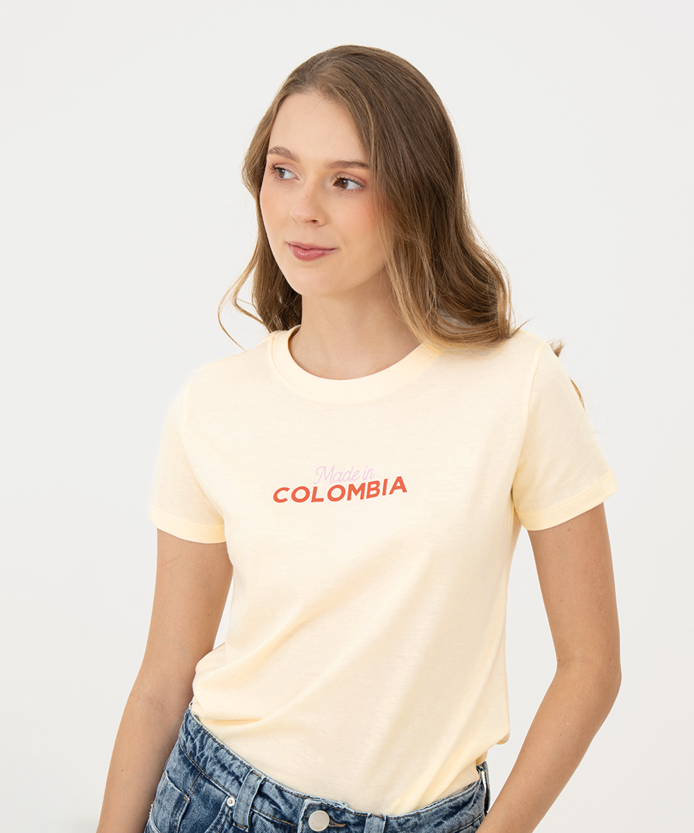 Mini t shirt basic AMARILLO PASTEL