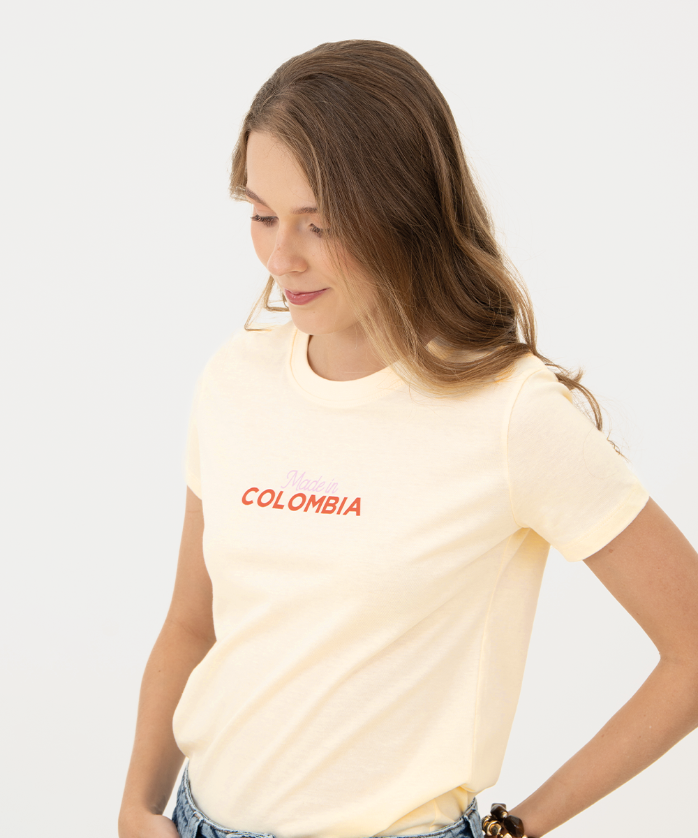 Mini t shirt basic AMARILLO PASTEL
