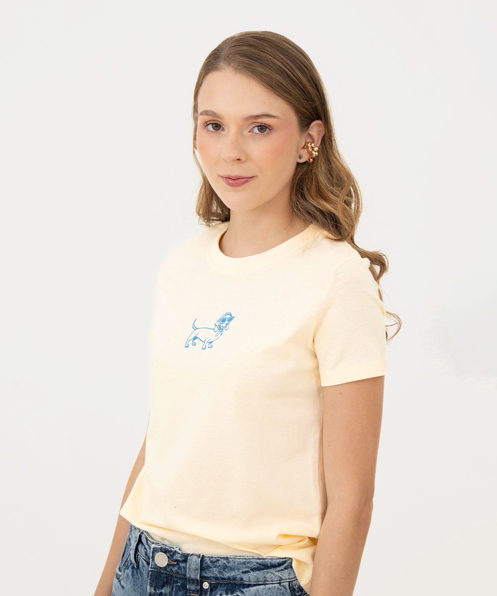 Mini t shirt basic AMARILLO PASTEL