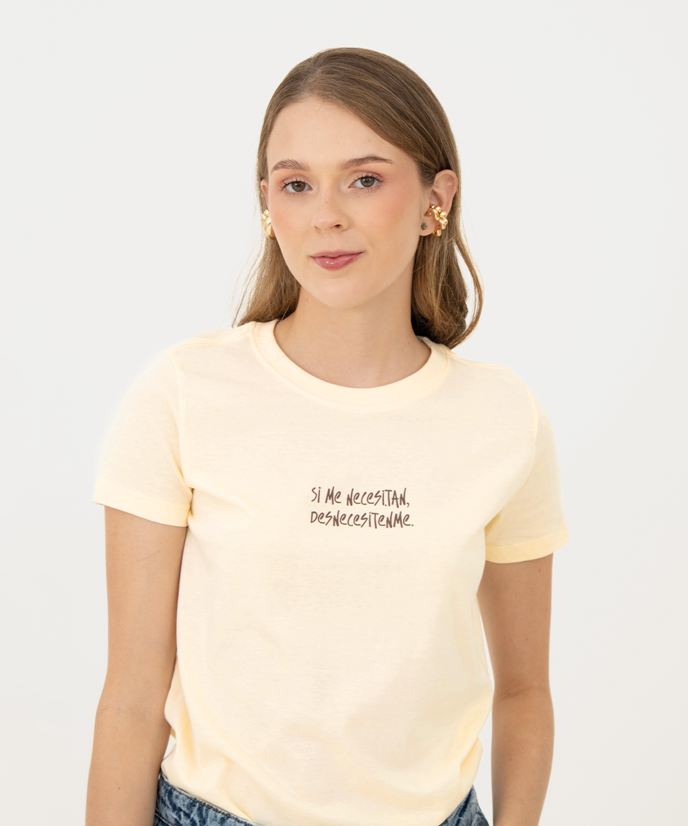 Mini t shirt basic AMARILLO PASTEL