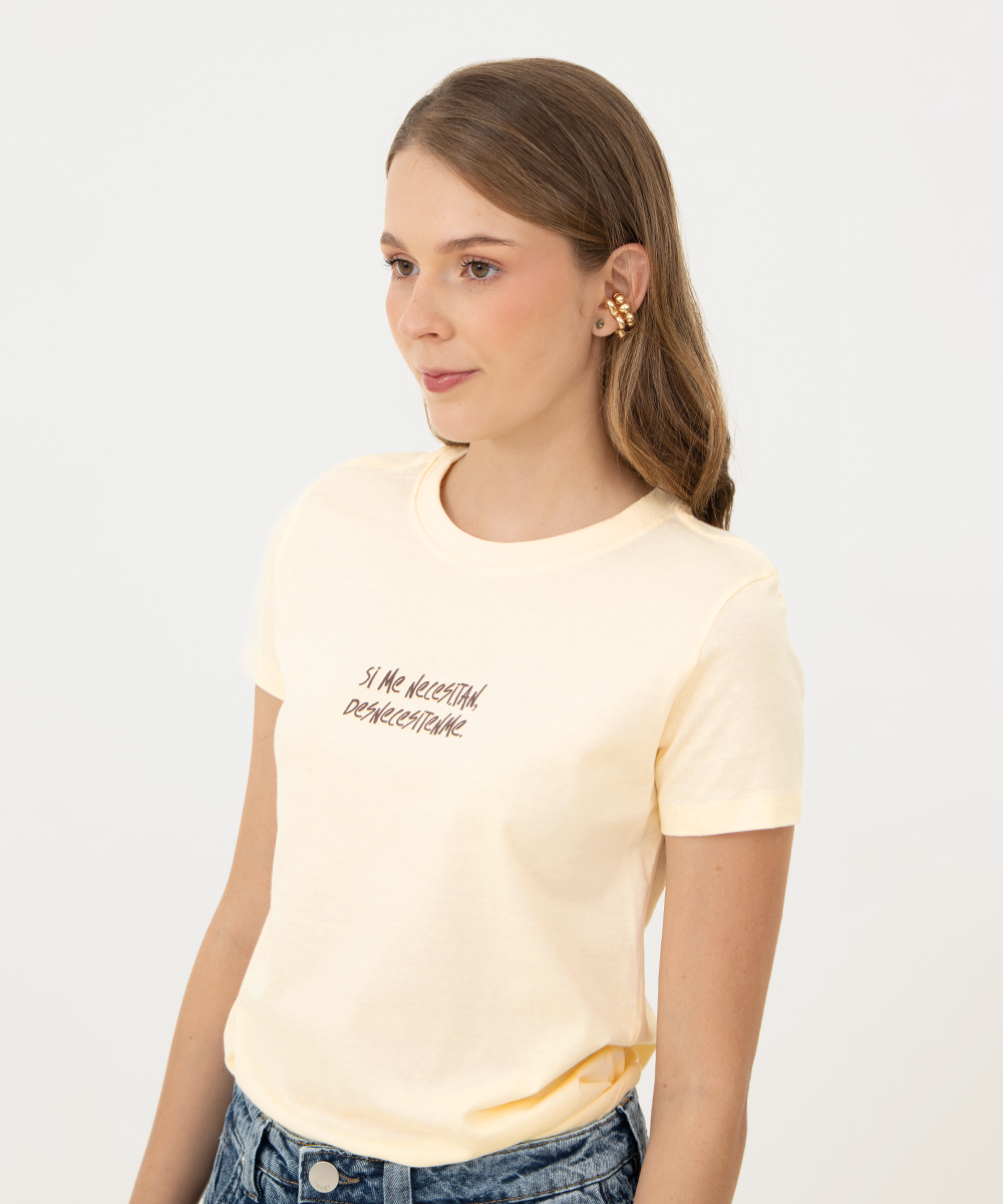 Mini t shirt basic AMARILLO PASTEL