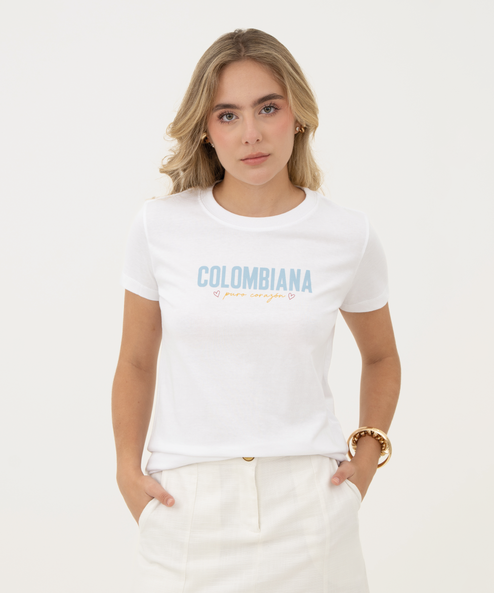 Mini t shirt basic típica Blanco