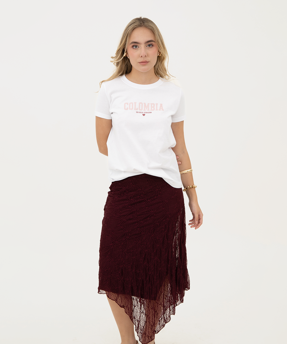 Mini t shirt basic típica Blanco
