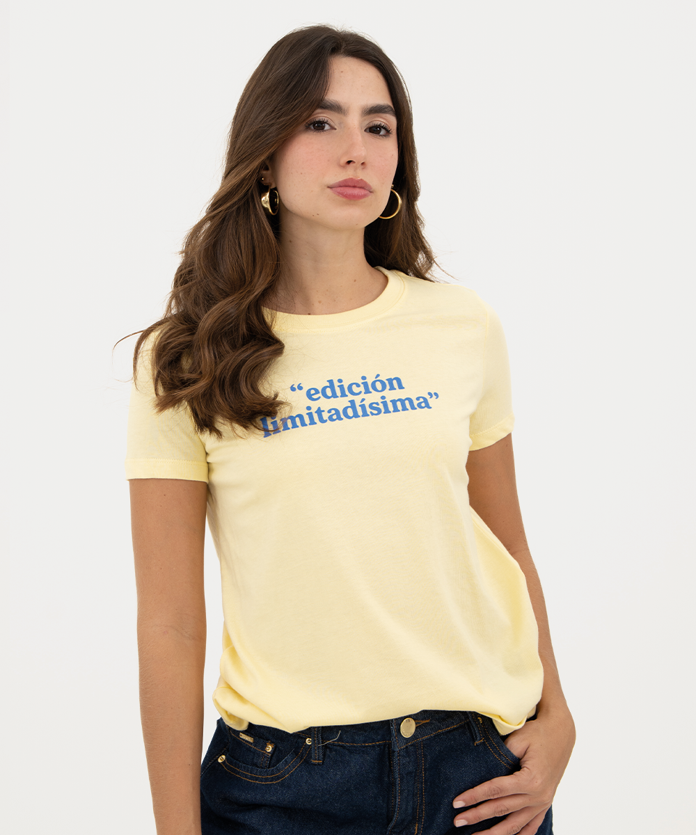 Mini t shirt basic Amarillo Pastel