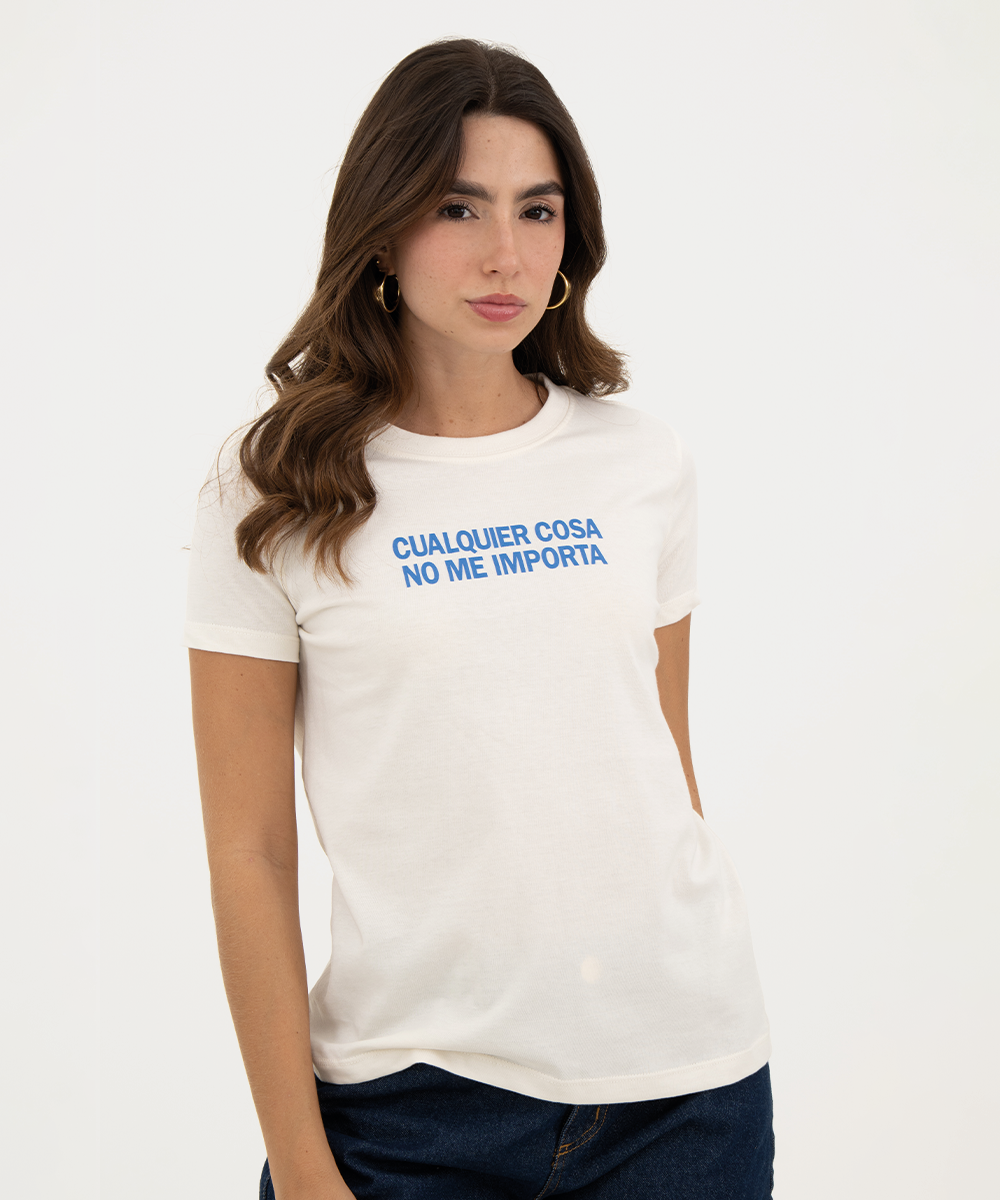 Mini t shirt basic Marfil