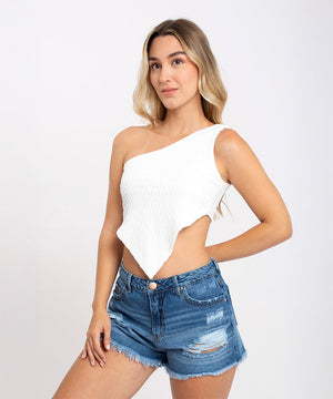 Short Ruedo Burdo Azul Radiante Short Índigos Para Mujer | Ticket Store Colombia 1