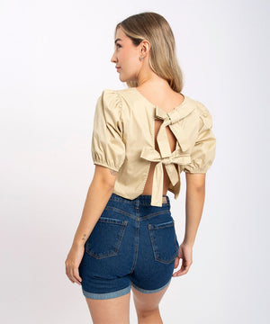 Short 5 Bolsillos Dobladillo Ancho Azul Profundo Short Índigos Para Mujer | Ticket Store Colombia 3