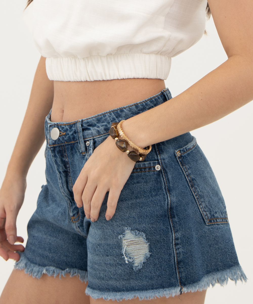 Short 5 bolsillos Azul Profundo