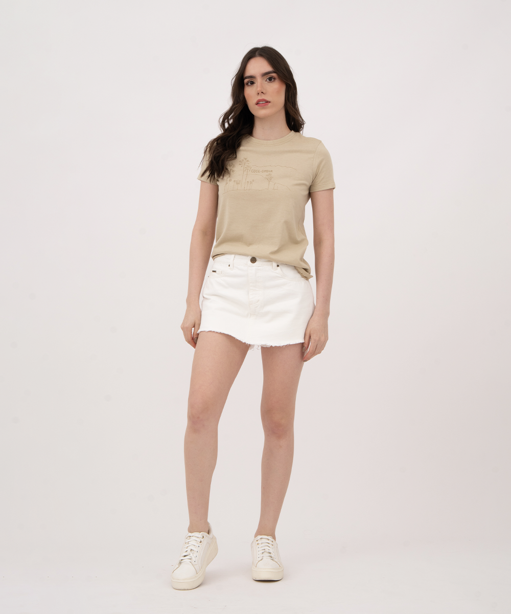 Falda short cinco bolsillos BLANCO