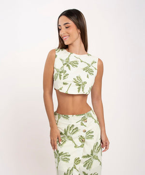 Blusa Escote Espalda Verde Blusas Para Mujer | Ticket Store Colombia 1