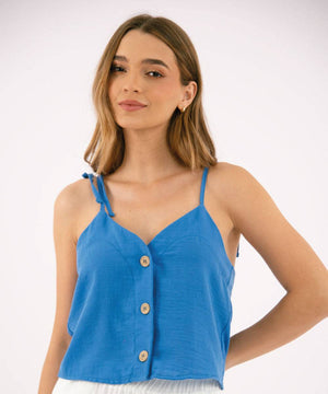 Blusa Tiras Azul Blusas Para Mujer | Ticket Store Colombia 2