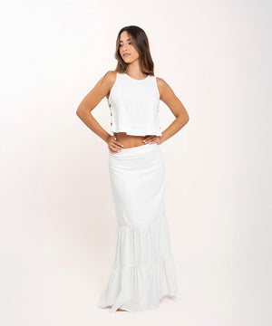 Blusa Manga Sisa Blanco Blusas Para Mujer | Ticket Store Colombia 3