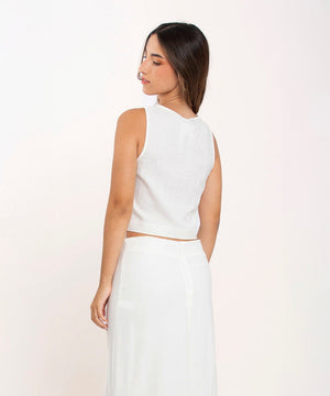 Blusa Manga Sisa Blanco Blusas Para Mujer | Ticket Store Colombia 4