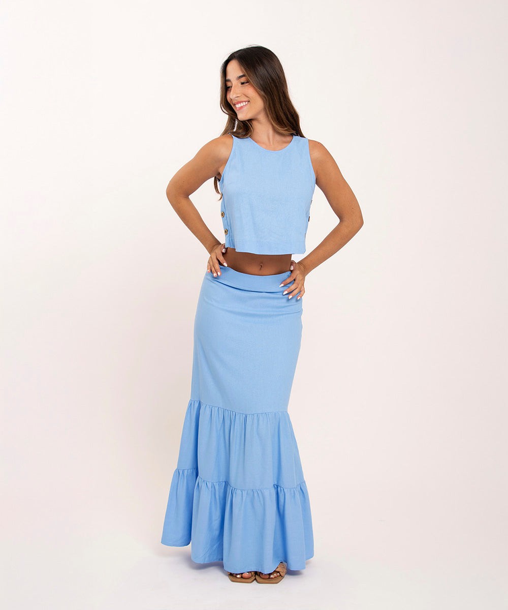 Blusa Manga Sisa Azul Radiante Blusas Para Mujer | Ticket Store Colombia 2