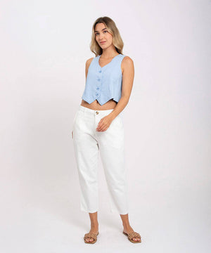 Chaleco Tipo Smoking Azul Blusas Para Mujer | Ticket Store Colombia 2