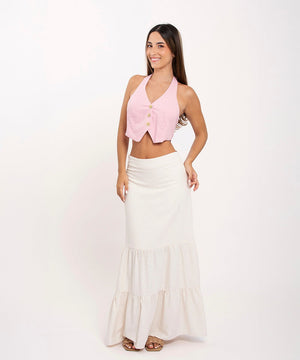 Chaleco Halter Rosado Blusas Para Mujer | Ticket Store Colombia 2