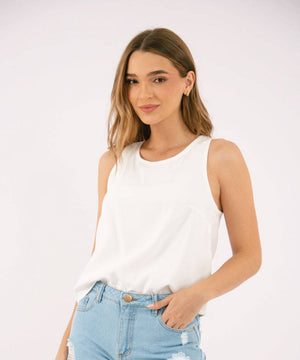 Blusa Manga Sisa Blanco Blusas Para Mujer | Ticket Store Colombia 1