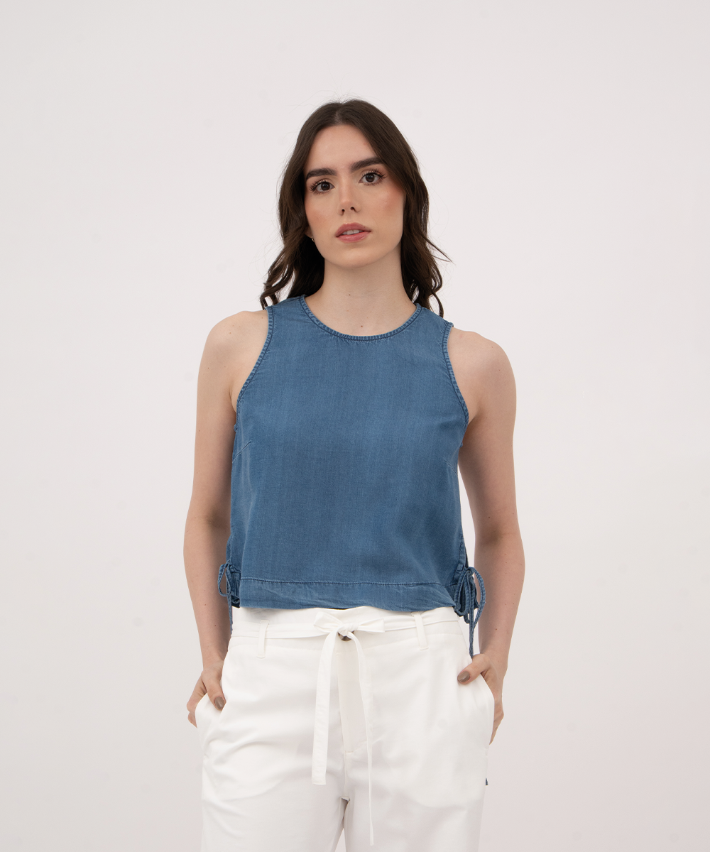 Blusa manga sisa AZUL RADIANTE