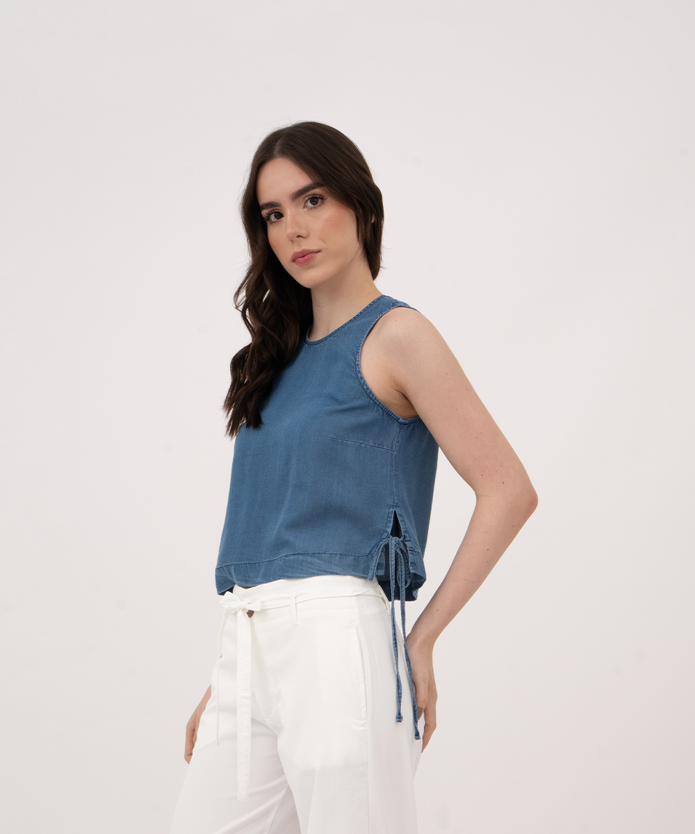 Blusa manga sisa AZUL RADIANTE