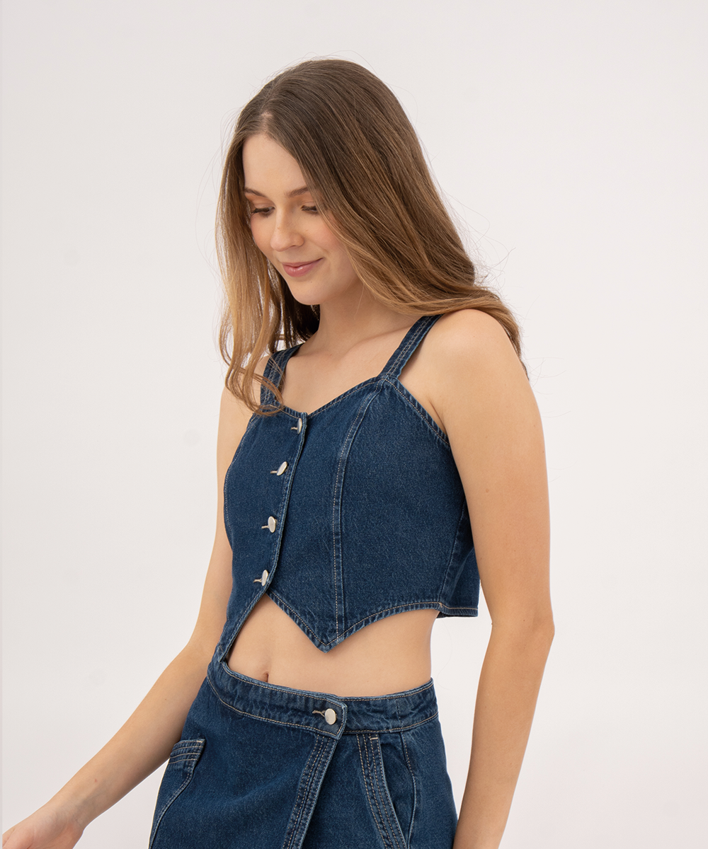 Top tiras AZUL PROFUNDO