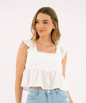 Blusa Silueta Amplia Blanco Blusas Para Mujer | Ticket Store Colombia 1