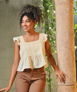 Blusa Silueta Amplia Amarillo Pastel Blusas Para Mujer | Ticket Store Colombia 1