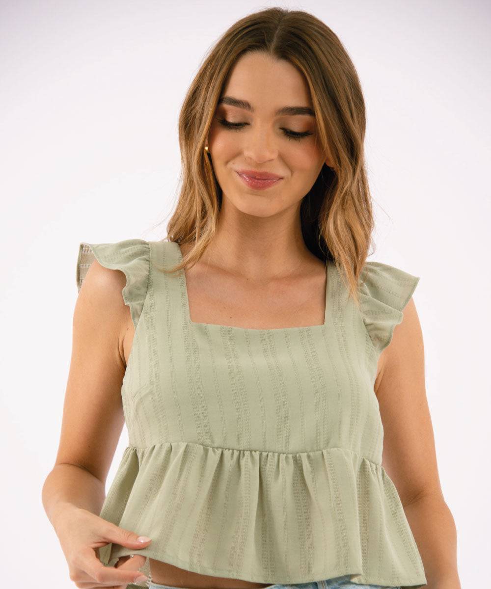 Blusa Silueta Amplia Verde Selva (Militar) Blusas Para Mujer | Ticket Store Colombia 1