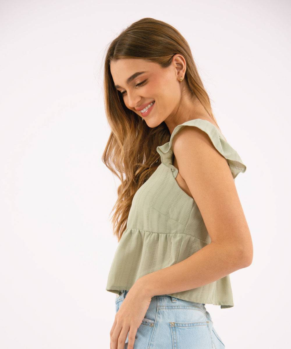 Blusa Silueta Amplia Verde Selva (Militar) Blusas Para Mujer | Ticket Store Colombia 2