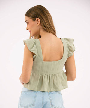 Blusa Silueta Amplia Verde Selva (Militar) Blusas Para Mujer | Ticket Store Colombia 3