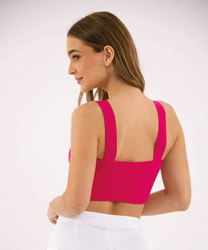 Crop Top Tiras Anchas Fucsia Pop Blusas Para Mujer | Ticket Store Colombia 3
