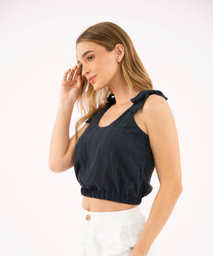 Blusa Lazos Moños Azul Profundo Blusas Para Mujer | Ticket Store Colombia 2