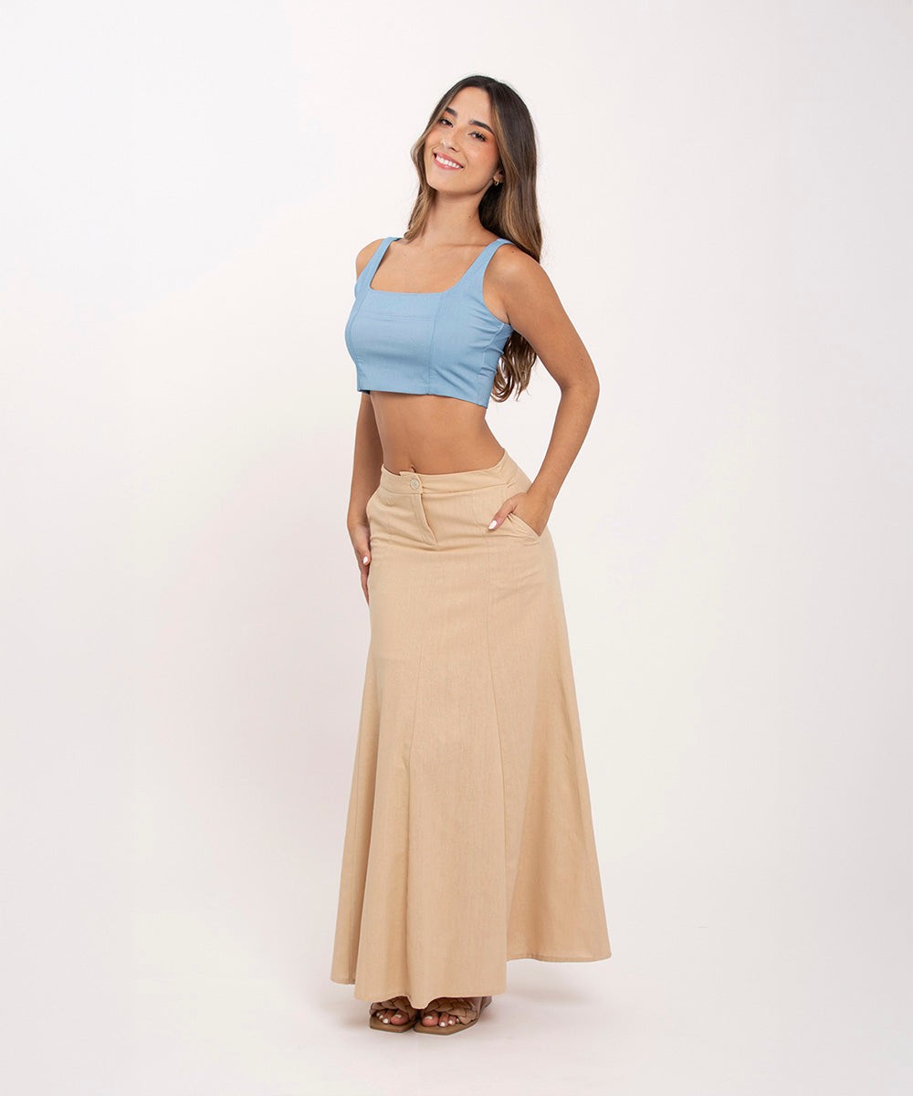 Blusa Sisa Con Cortes Azul Camisas Para Mujer | Ticket Store Colombia 2