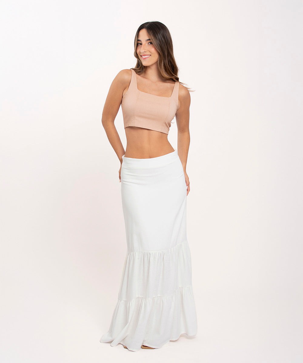 Blusa Sisa Con Cortes Beige Camisas Para Mujer | Ticket Store Colombia 2