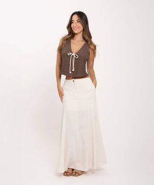 Chaleco Con Cordon Chocolate Blusas Para Mujer | Ticket Store Colombia 2