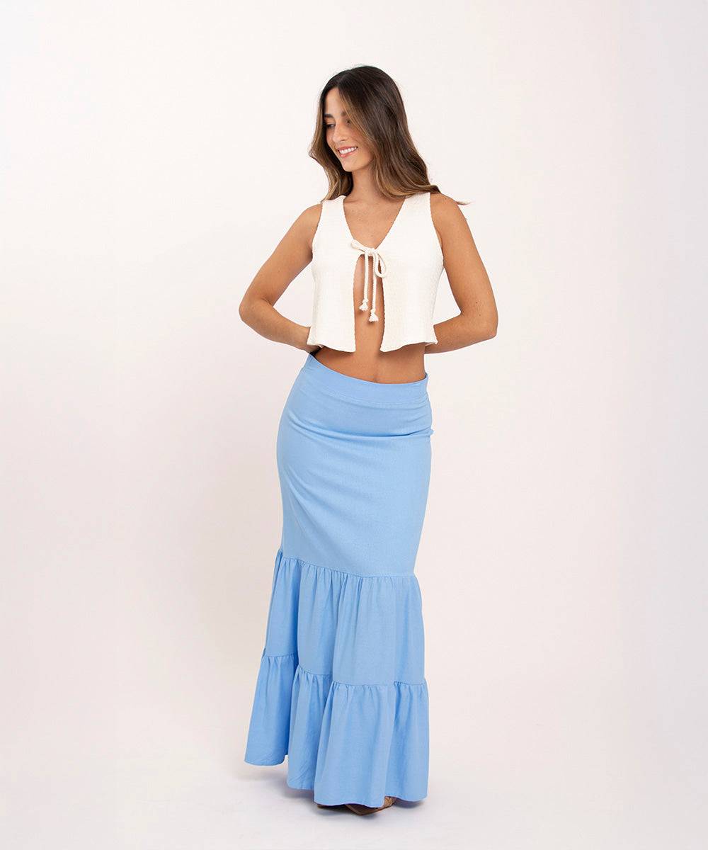 Chaleco Con Cordon Beige Blusas Para Mujer | Ticket Store Colombia 2