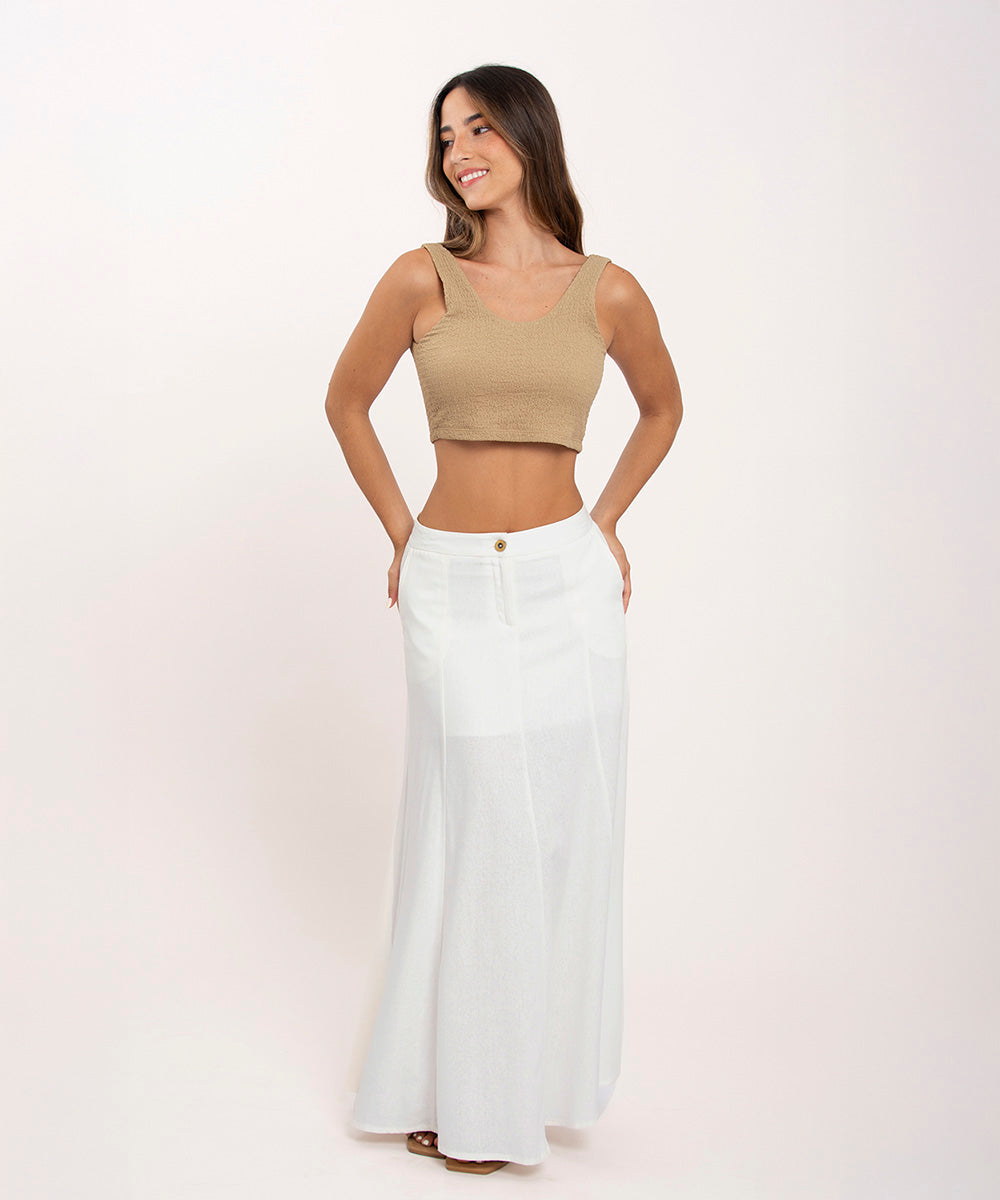 Blusa Con Moño En Espalda Camel | Ticket Store Colombia 2