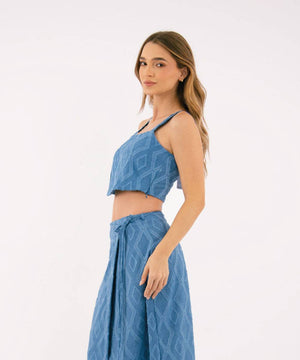 Crop Top Tiras Azul Radiante Blusas Para Mujer | Ticket Store Colombia 2