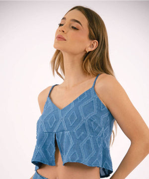 Blusa Tiras Azul Radiante Blusas Para Mujer | Ticket Store Colombia 1