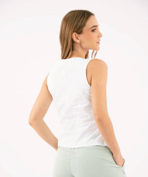 Blusa Cortes Con Aberturas Blanco Blusas Para Mujer | Ticket Store Colombia 3