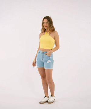 Blusa Tiras Amarillo Blusas Para Mujer | Ticket Store Colombia 1