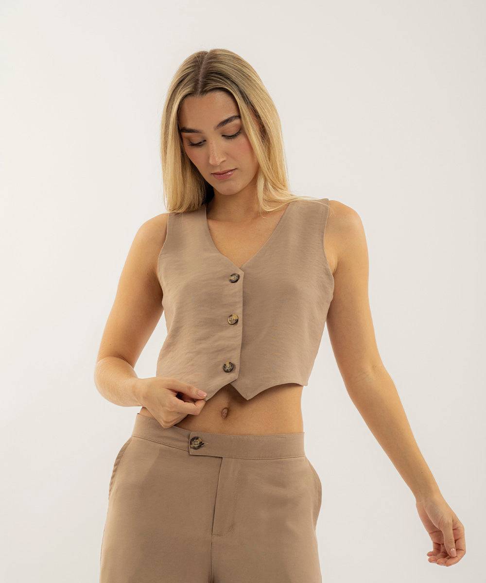 Chaleco Basico Camel Blusas Para Mujer | Ticket Store Colombia 2