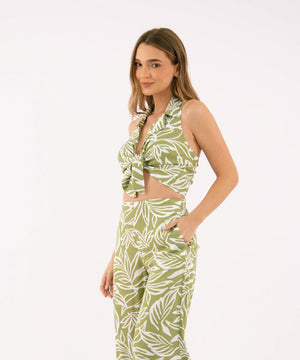 Blusa Halter Verde Oliva Blusas Para Mujer | Ticket Store Colombia 3