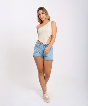 Blusa Asimetrica Beige Blusas Para Mujer | Ticket Store Colombia 2